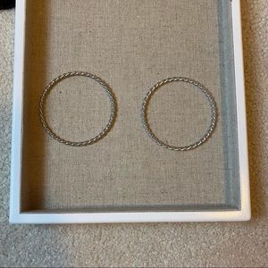 Silver Braided Bangels